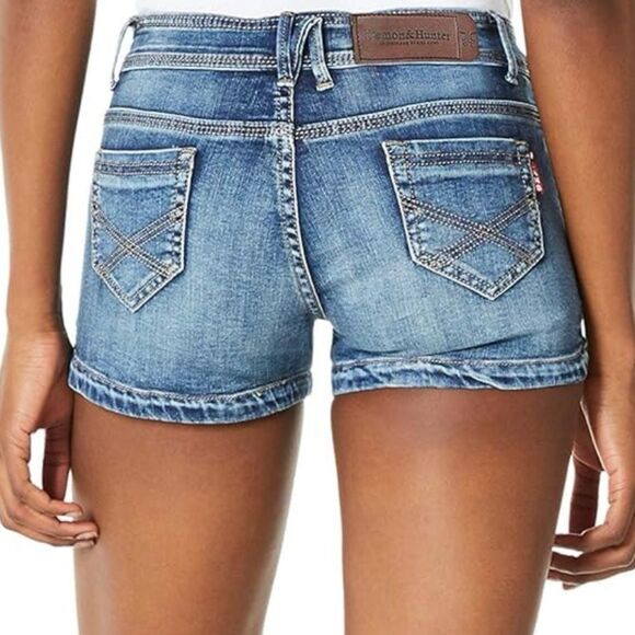 Demon & Hunter 601 Series Slim Cut Factory Faded Stretch Denim Jeans Shorts M - Picture 3 of 7